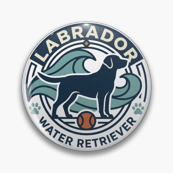 Item preview, Labrador Water Retriever Vintage Dog Ocean Waves Beach Emblem Aesthetic designed and sold by mood-draftsman.