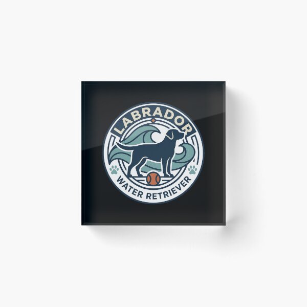Item preview, Labrador Water Retriever Vintage Dog Ocean Waves Beach Emblem Aesthetic designed and sold by mood-draftsman.
