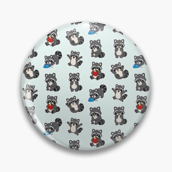 Item preview, Cute Kawaii Raccoon Sticker Pack - 6 Playful & Emotional Trash Pandas designed and sold by Yasmine Mohammed.