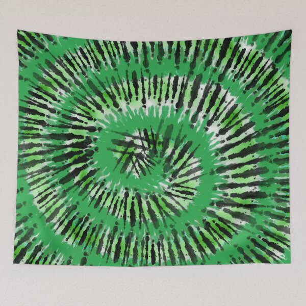 Aperçu de l'œuvre Spirale tie-dye Toxic Slime – Motif tourbillon Shibori effrayant pour Halloween | Vert créée et vendue par Frohyou.