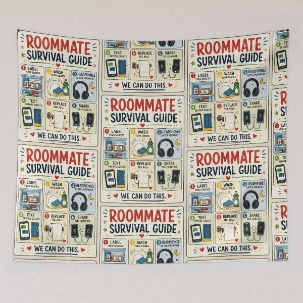 Item preview, Funny Roommate Gift – College Dorm Survival Guide Poster designed and sold by astersgraphics.