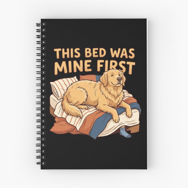 Item preview, Funny Dog Bed Hog This Bed Was Mine First Golden Retriever Retro Aesthetic designed and sold by mood-draftsman.