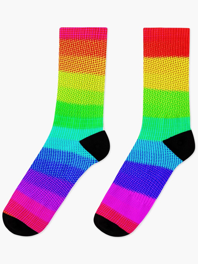 Thumbnail 1 of 5, Socks, Halftone Pride Ladder designed and sold by ManexSFX.