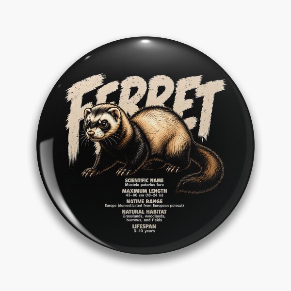Item preview, Cute Ferret Illustration with Fun Facts designed and sold by rafaeltto.
