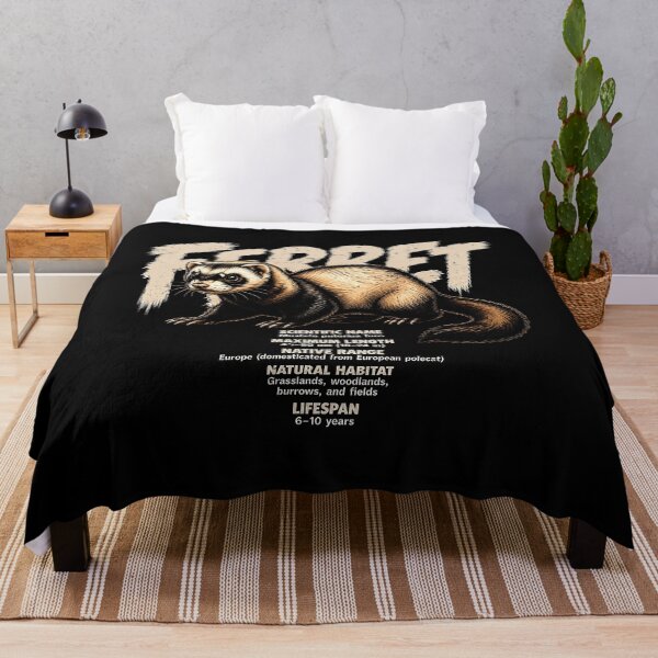 Item preview, Cute Ferret Illustration with Fun Facts designed and sold by rafaeltto.