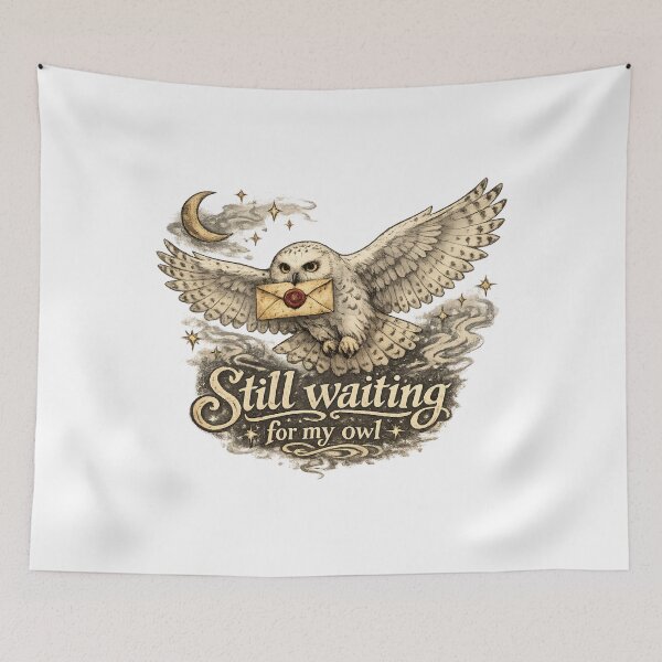Item preview, Still Waiting For My Owl Magic School Letter Retro Gift designed and sold by Artycom.