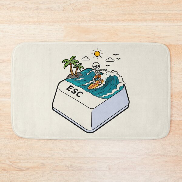 Item preview, Escape to Surf – Skeleton Surfer ESC Key Adventure designed and sold by tindian.