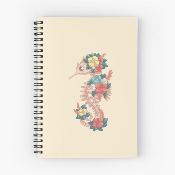 Item preview, Cute seahorse illustration with beautiful flowers designed and sold by Xatutik.art.