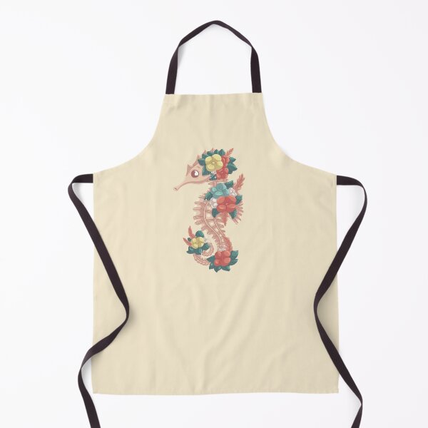 Item preview, Cute seahorse illustration with beautiful flowers designed and sold by Xatutik.art.
