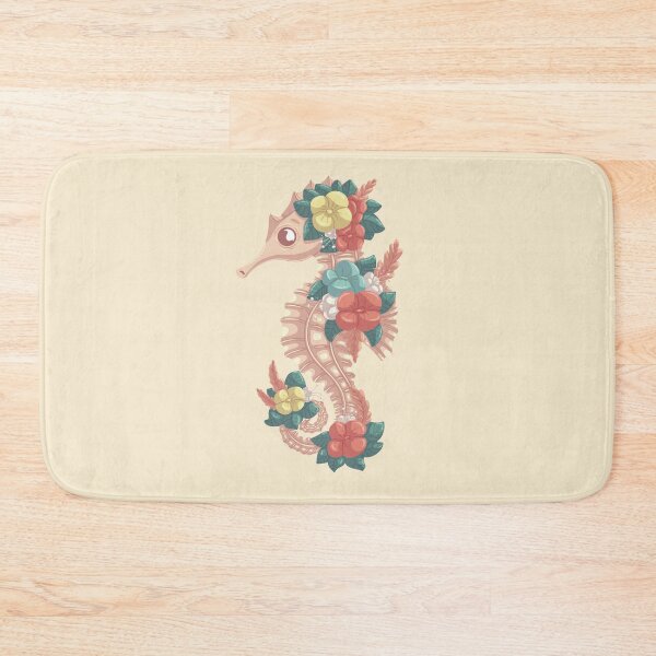 Item preview, Cute seahorse illustration with beautiful flowers designed and sold by Xatutik.art.