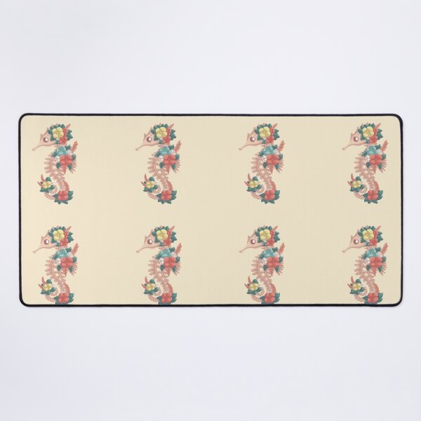 Item preview, Cute seahorse illustration with beautiful flowers designed and sold by Xatutik.art.