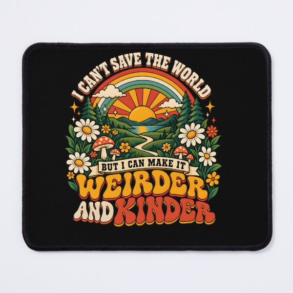 Item preview, I Can't Save the World but I can Make it weirder and Kinder Kindness Saying Quote designed and sold by clothesy7.
