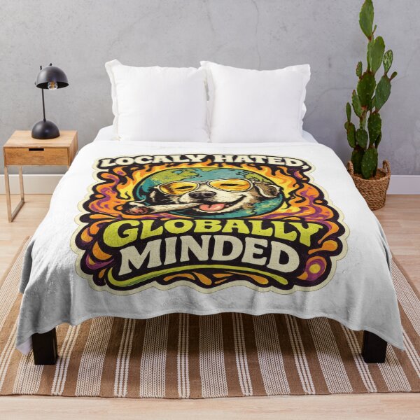 Item preview, Locally Hated Globally Minded Funny Dog designed and sold by Mr Lee.