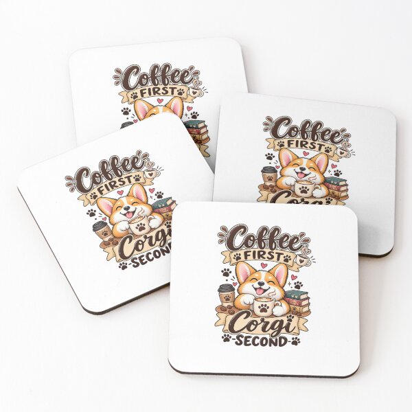 Item preview, Coffee first corgi second  designed and sold by CHAHIN4 ART.