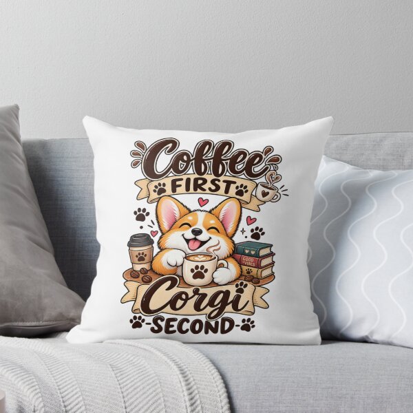 Item preview, Coffee first corgi second  designed and sold by CHAHIN4 ART.