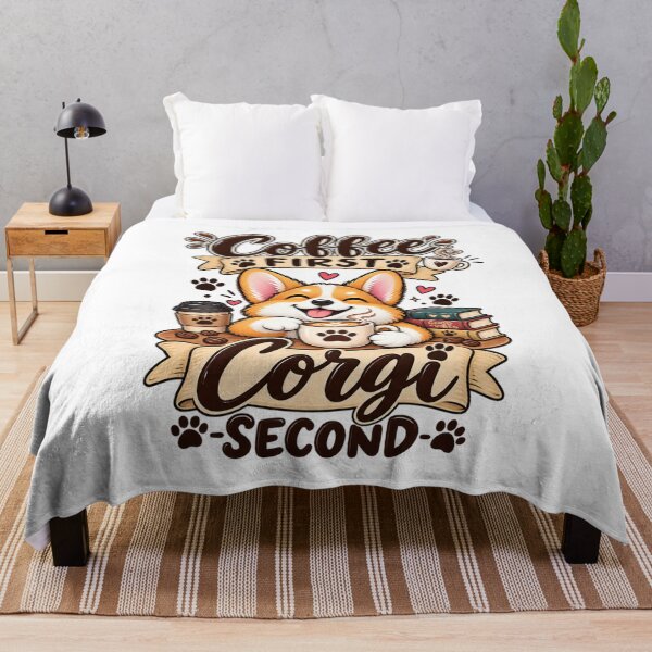 Item preview, Coffee first corgi second designed and sold by CHAHIN4 ART.