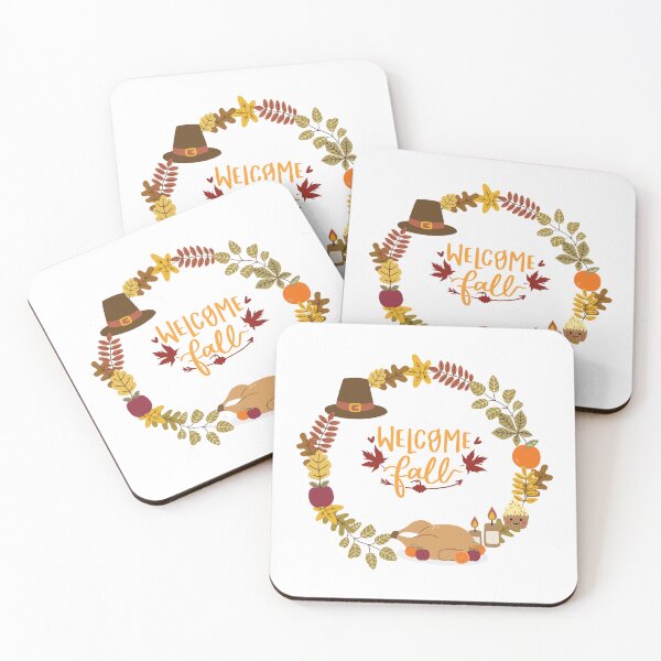 Item preview, Welcome Fall Cozy Autumn Thanksgiving Turkey Wreath designed and sold by Dimimodes.