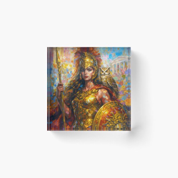 Item preview, Athena Painting – Divine Warrior Goddess of Greek Mythology designed and sold by GalleryKauffeld.