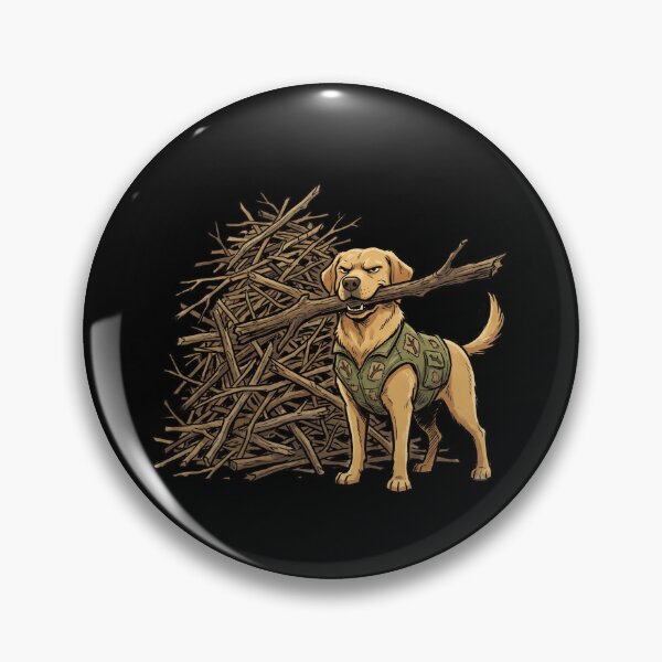 Item preview, Funny Dog Branch Manager Retro Maker Workshop Wood Sticker Aesthetic designed and sold by mood-draftsman.