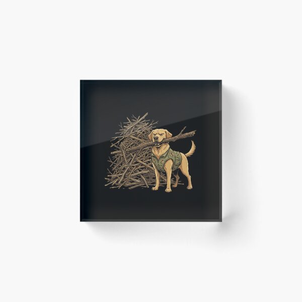 Item preview, Funny Dog Branch Manager Retro Maker Workshop Wood Sticker Aesthetic designed and sold by mood-draftsman.