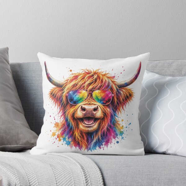 Item preview, Abstract and Pop Art Highland Cow Painting designed and sold by Collymore.