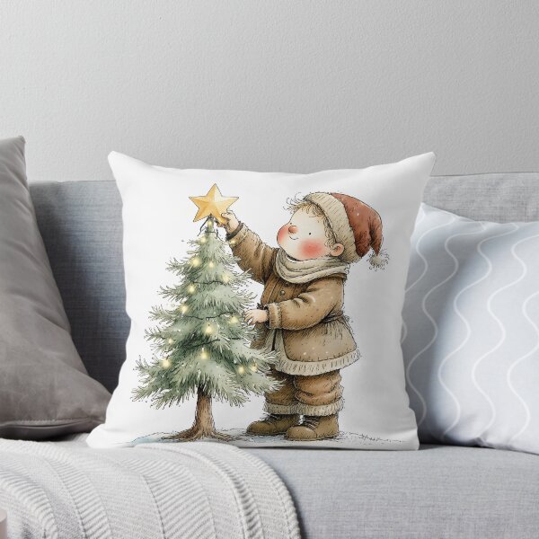 Item preview, Child Decorating Christmas Tree – Vintage Storybook Christmas designed and sold by Connys Colorful World.