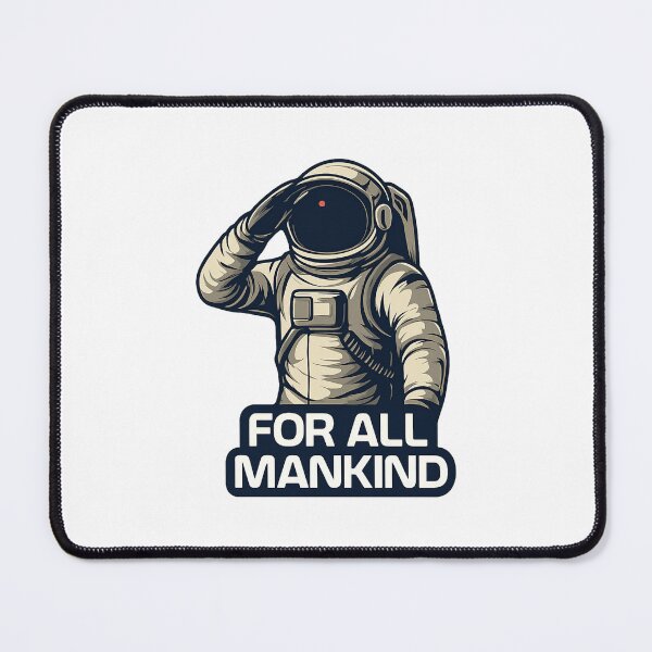 Item preview, For All Mankind Astronaut Salute Retro Space Art designed and sold by Vision Crafted.