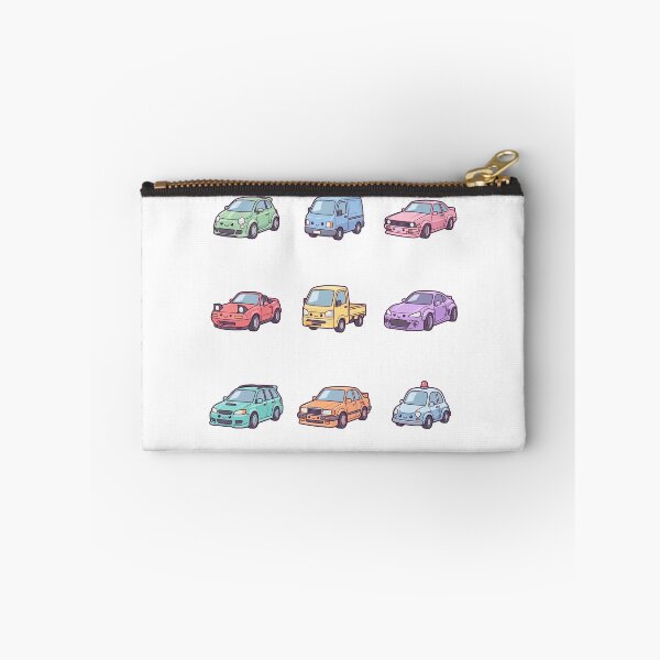 Item preview, Cute Kawaii Pastel Cars 3x3 JDM Kei Truck Drift Vehicle Sticker Sheet Aesthetic designed and sold by mood-draftsman.