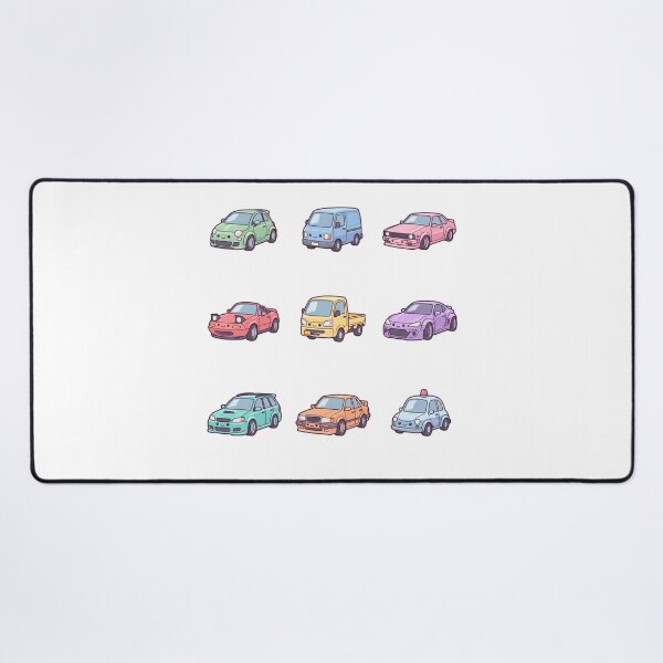 Item preview, Cute Kawaii Pastel Cars 3x3 JDM Kei Truck Drift Vehicle Sticker Sheet Aesthetic designed and sold by mood-draftsman.