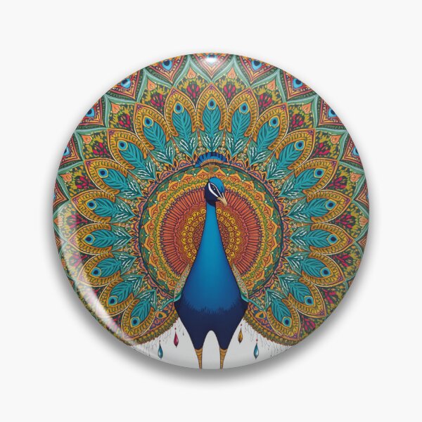 Item preview, Geometric Peacock designed and sold by catcurio.