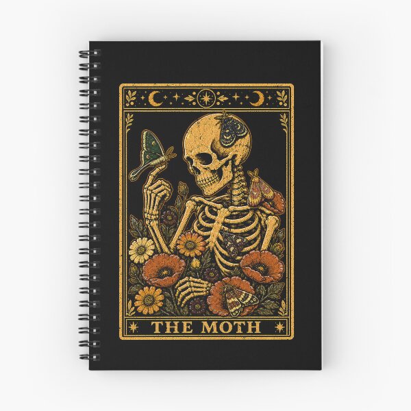 Item preview, Moth and Skeleton Floral Art Print Halloween designed and sold by rafaeltto.