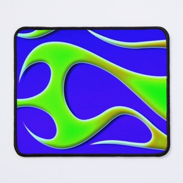 Item preview, Frutiger Aero Green Flames Pattern | Cyber Y2K Lime & Royal Blue Flame Aesthetic designed and sold by BrontesWhimsyStore.