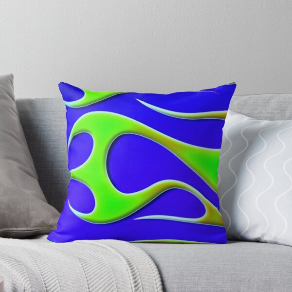 Item preview, Frutiger Aero Green Flames Pattern | Cyber Y2K Lime & Royal Blue Flame Aesthetic designed and sold by BrontesWhimsyStore.