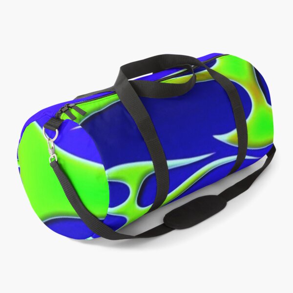 Item preview, Frutiger Aero Green Flames Pattern | Cyber Y2K Lime & Royal Blue Flame Aesthetic designed and sold by BrontesWhimsyStore.