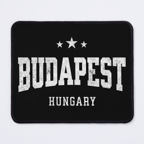 Item preview, Budapest Hungary Vintage Varsity Distressed Retro College Travel Design designed and sold by NiceTeeClub.