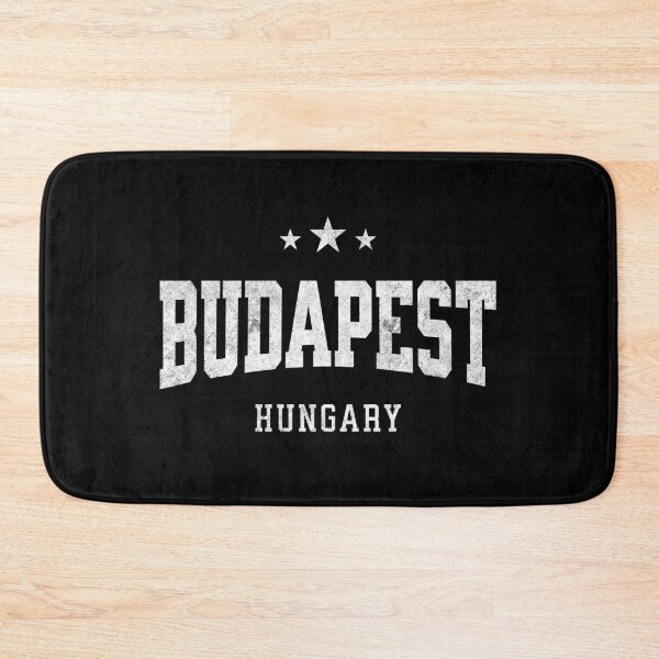 Item preview, Budapest Hungary Vintage Varsity Distressed Retro College Travel Design designed and sold by NiceTeeClub.