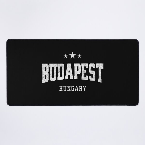 Item preview, Budapest Hungary Vintage Varsity Distressed Retro College Travel Design designed and sold by NiceTeeClub.