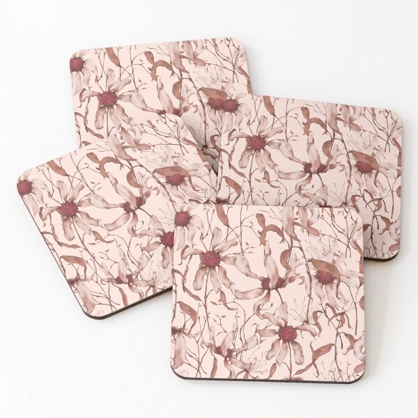 Item preview, Moody Wildflower Meadow – Elegant Dried Floral Botanical Pattern | Red designed and sold by Frohyou.