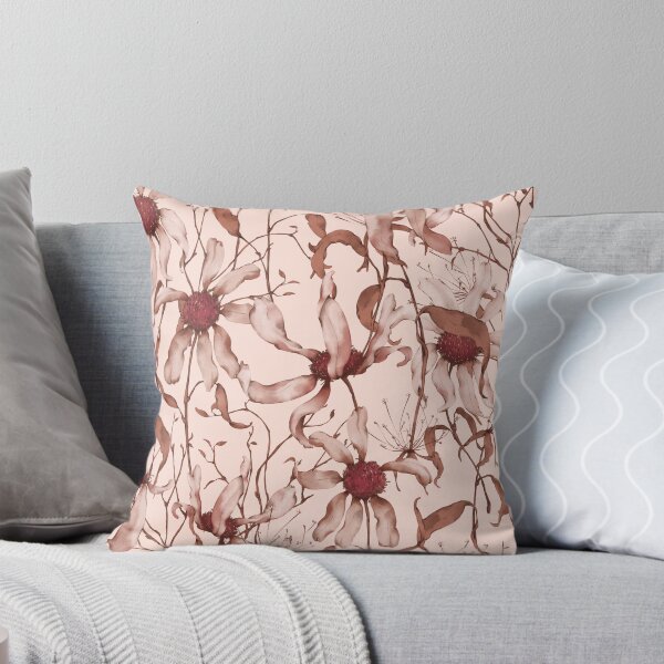 Item preview, Moody Wildflower Meadow – Elegant Dried Floral Botanical Pattern | Red designed and sold by Frohyou.