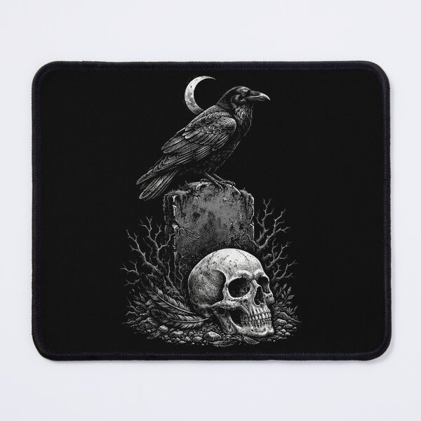 Item preview, Halloween The Raven and the Skull Moon – Crow Gothic Dark Art designed and sold by SOUFIANE1991.