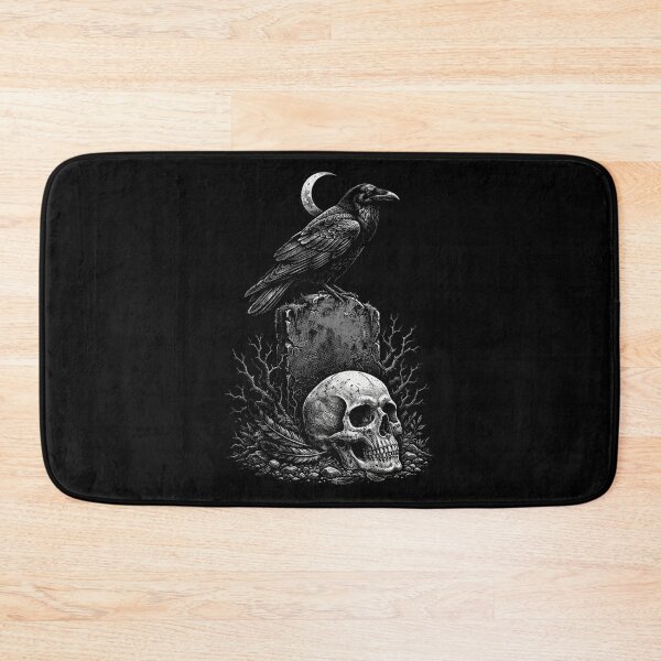 Item preview, Halloween The Raven and the Skull  Moon – Crow Gothic Dark Art designed and sold by SOUFIANE1991.