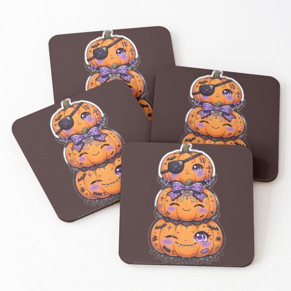 Item preview, Kawaii halloween pumpkins  designed and sold by Goth Pets .