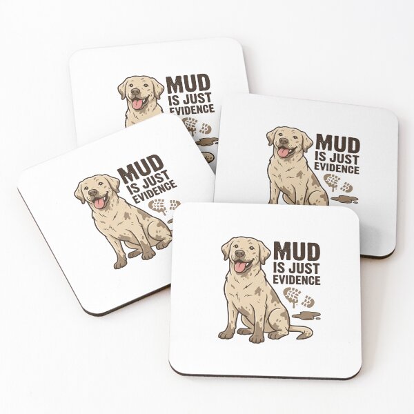 Item preview, Funny Muddy Dog Mud Is Just Evidence Labrador Retriever Retro Aesthetic designed and sold by mood-draftsman.