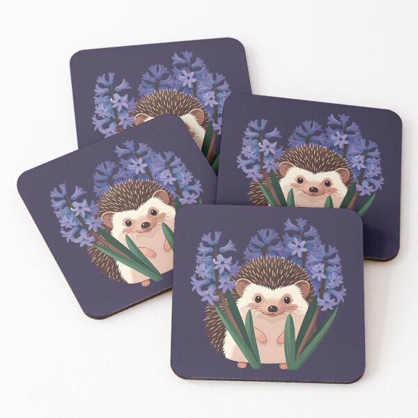 Artikelvorschau, Igel in Blumen entworfen und verkauft von PrintLabStudio.