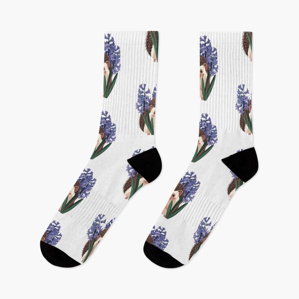 Artikelvorschau, Igel in Blumen entworfen und verkauft von PrintLabStudio.
