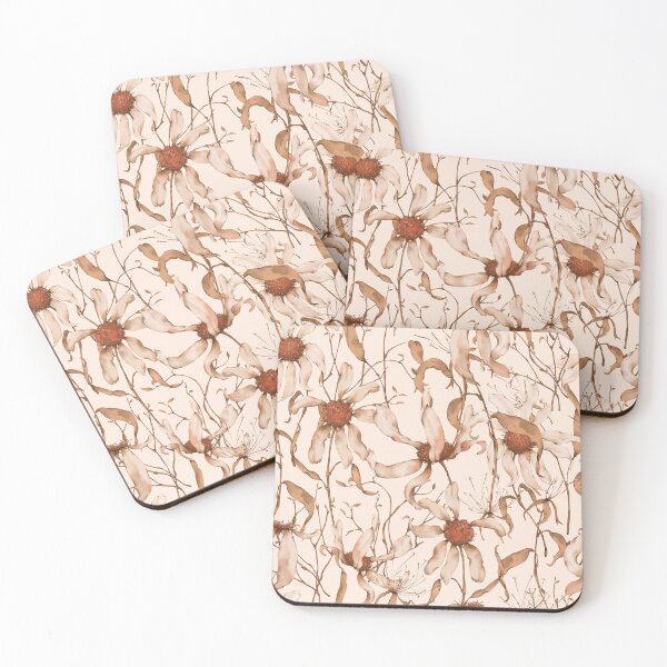 Item preview, Moody Wildflower Meadow – Elegant Dried Floral Botanical Pattern | Orange designed and sold by Frohyou.