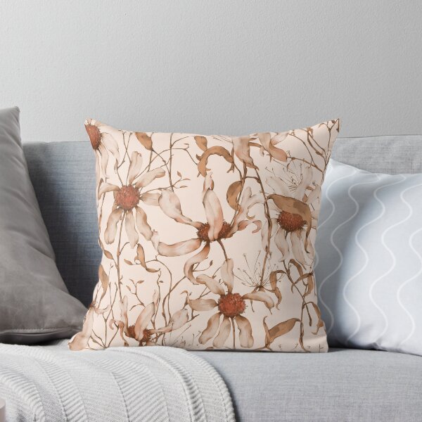 Item preview, Moody Wildflower Meadow – Elegant Dried Floral Botanical Pattern | Orange designed and sold by Frohyou.