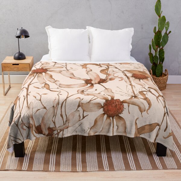 Item preview, Moody Wildflower Meadow – Elegant Dried Floral Botanical Pattern | Orange designed and sold by Frohyou.