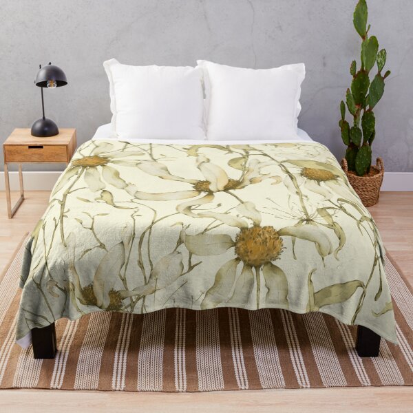 Item preview, Moody Wildflower Meadow – Elegant Dried Floral Botanical Pattern | Yellow designed and sold by Frohyou.