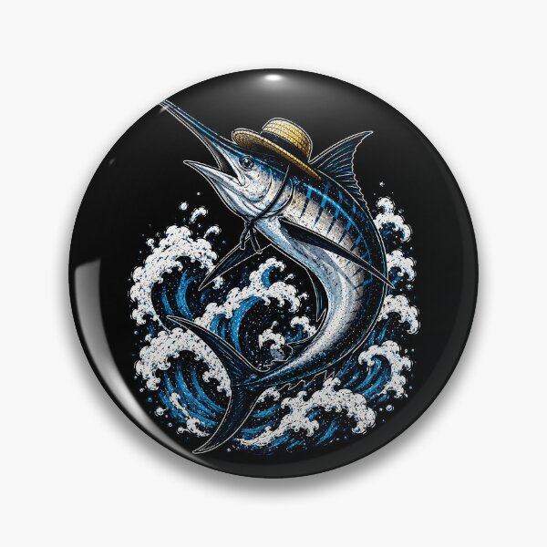 Item preview, Whimsical marlin with a hat and waves designed and sold by rafaeltto.